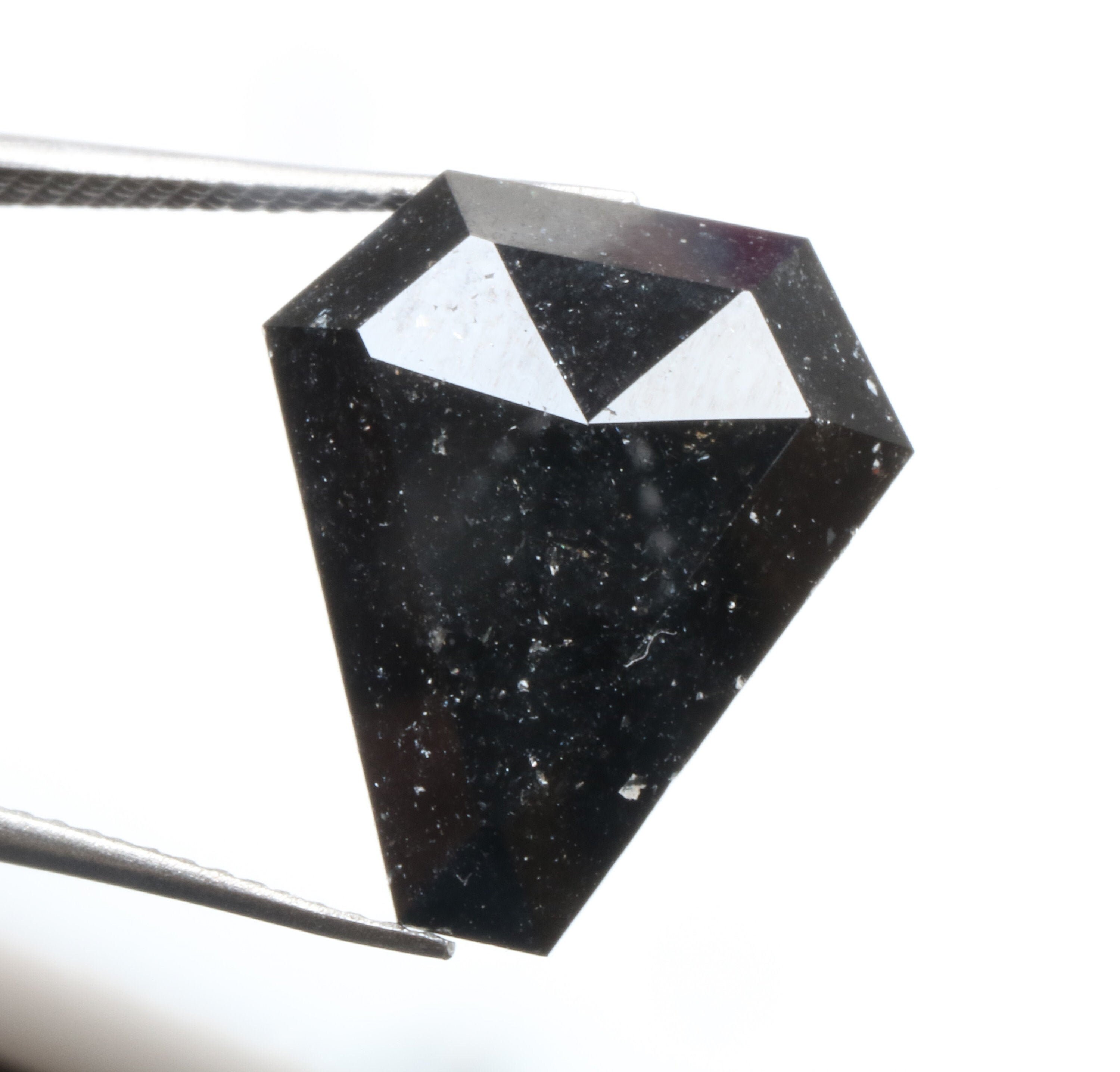 4.41 ct 14.8 X 12.8 mm Black Coffin Diamond Natural Loose | Etsy