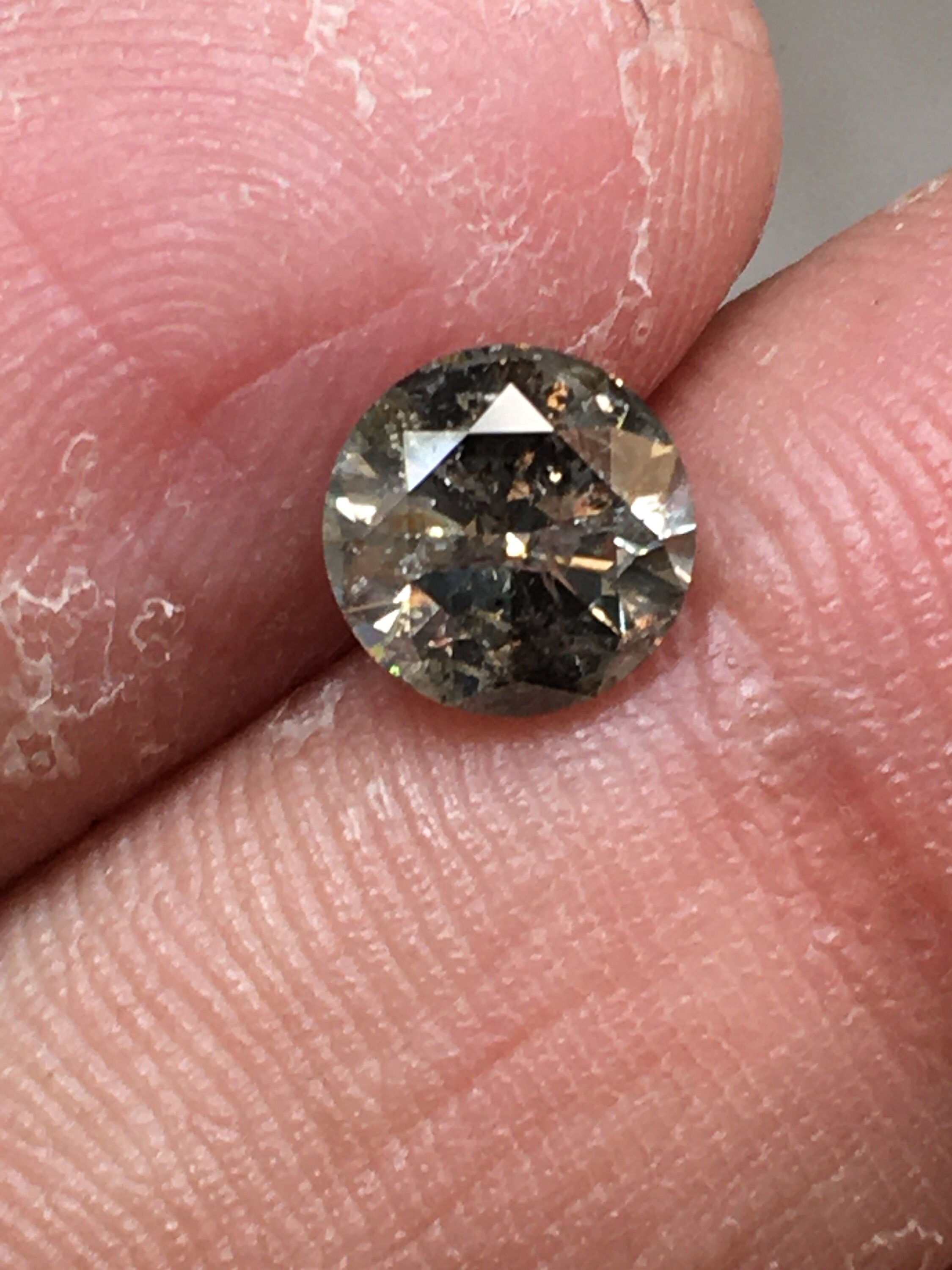 1.11 CT 6.6 MM Tour Brillant coupe Diamant Sel et poivre Etsy