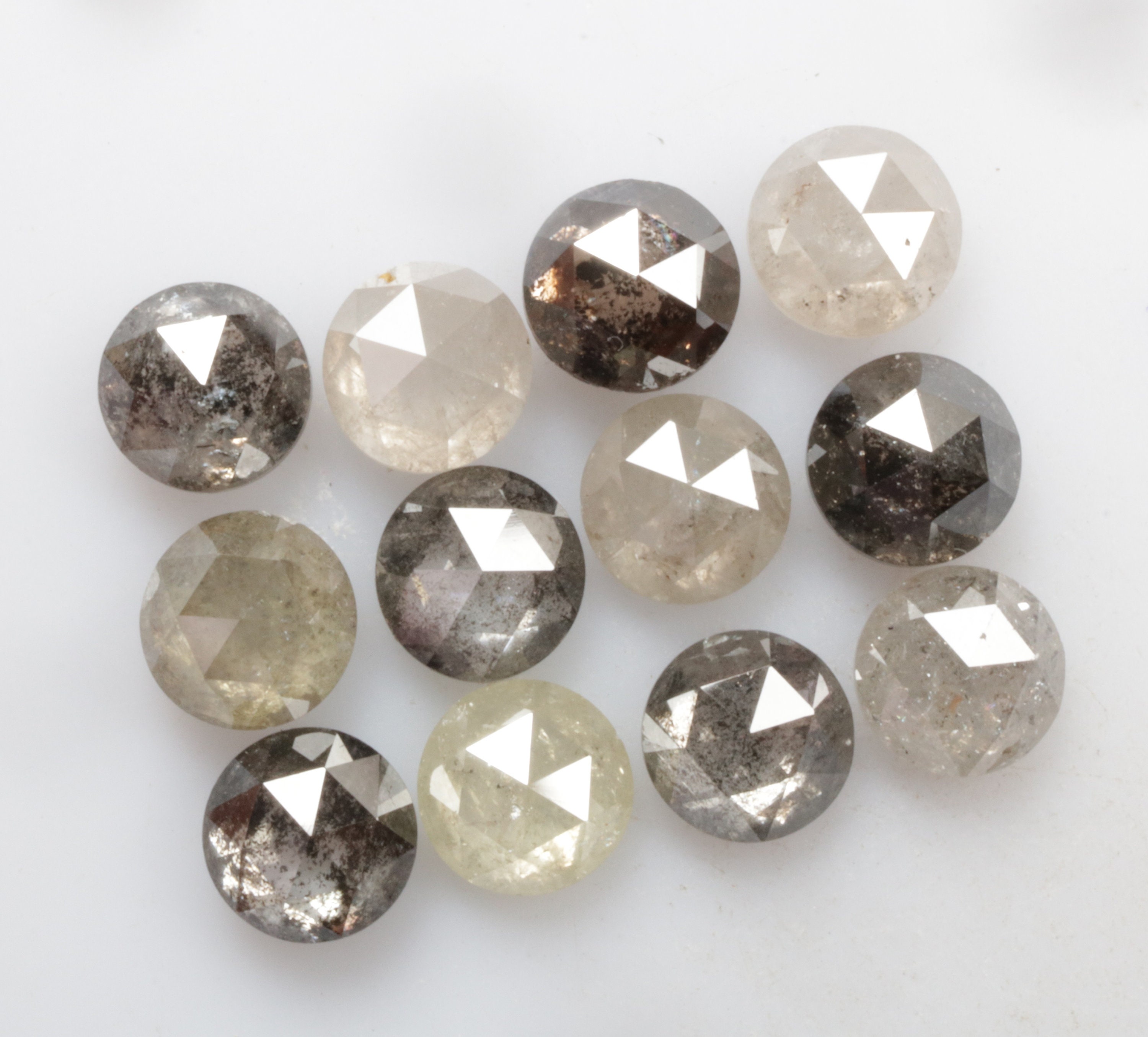 5.45 CT 4.5 MM Salt and Pepper Diamond Natural Loose Diamond Etsy