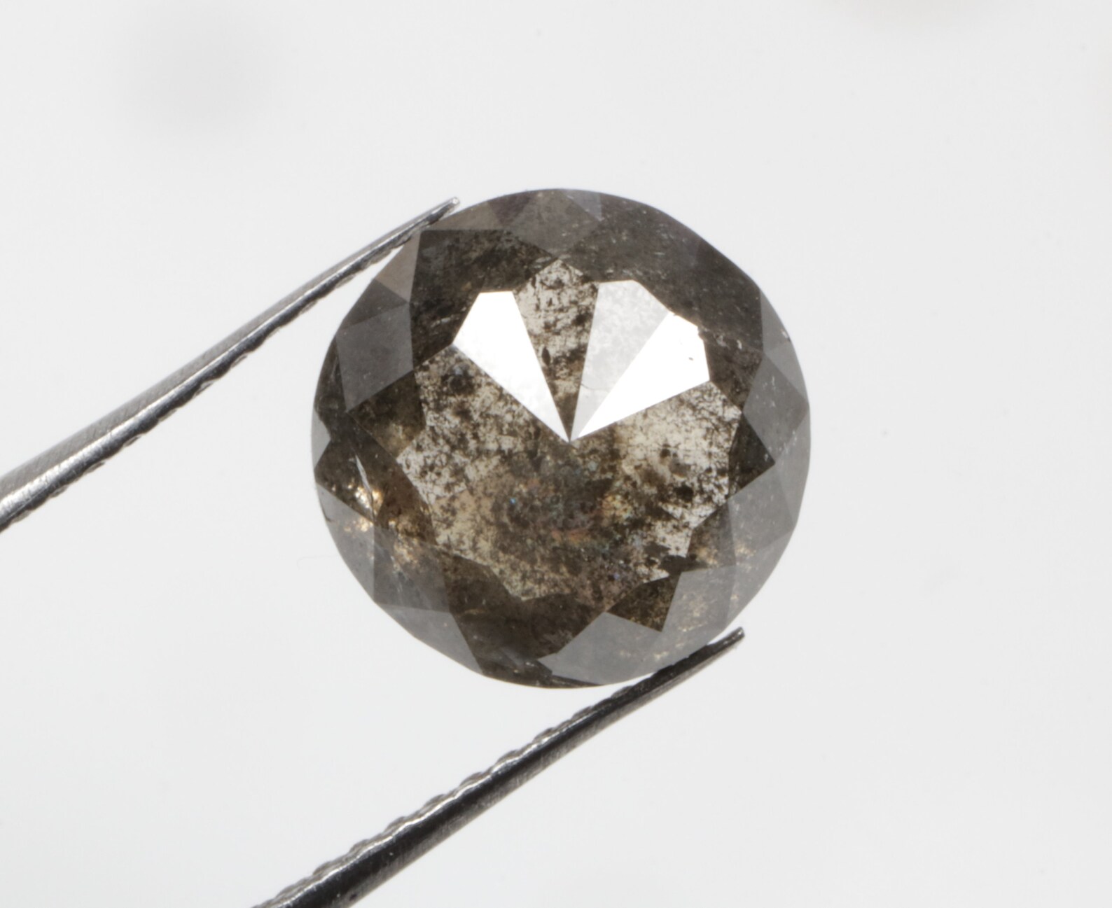 2.62 CT 8.9 MM Round Salt and Pepper Diamond Round Diamonds Etsy