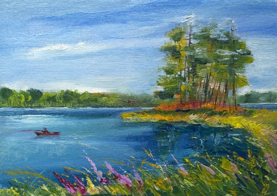 Painting Original Oil Autumn Landscape Original Art Painting Framed Art Wall Original Painting Canvas Oil Painting Art landscape Art Canvas