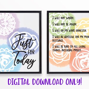 Just For Today Chakra Printable