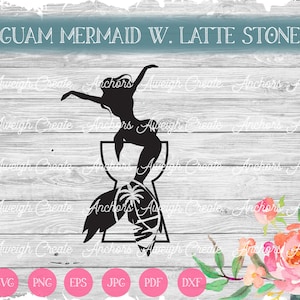 Guam Mermaid with Latte Stone
