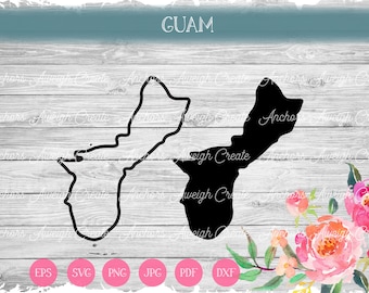 Guam Outline & Silhouette