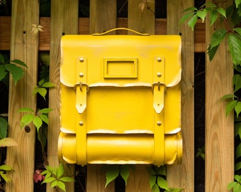 VINTAGE, Briefkasten, original, aus dickem verzinktem Stahlblech, POSTFACH, ZEITUNGSROLLE, Mailbox mit Hausnummern, Mailbox für Tor