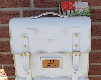 Rustic Backpack Mailbox: Galvanized Steel Industrial Decor