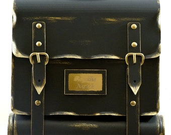 Customized Metal Handmade Mailbox (Old Rusty Backpack) Painted in chosen color