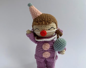 Clown Doll Crochet Amigurumi Pattern - Clara the Clown