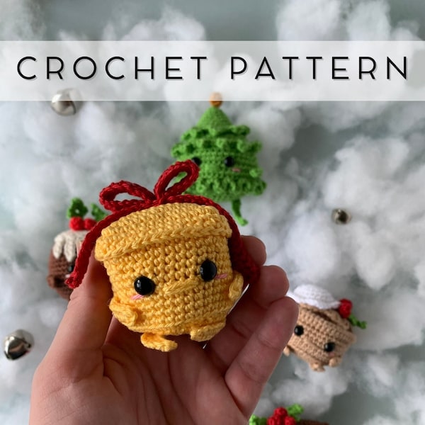 Christmas Present Amigurumi Crochet Pattern, Christmas Crochet Pattern, Christmas Decoration, Crochet Decoration