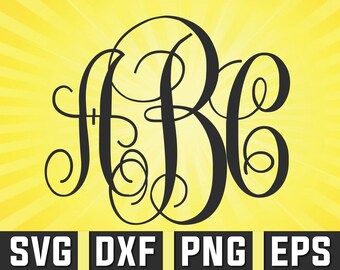 Download Monogram Font Svg Etsy