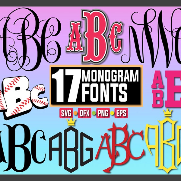 3 Letter Monogram - Etsy