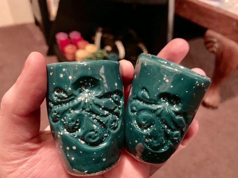 Octopus shot glass set of 2