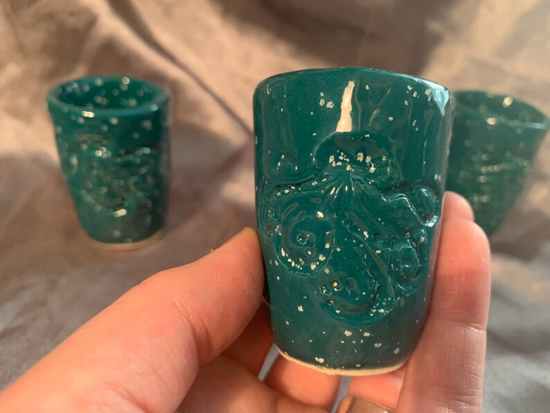 Octopus shot glass set of 2