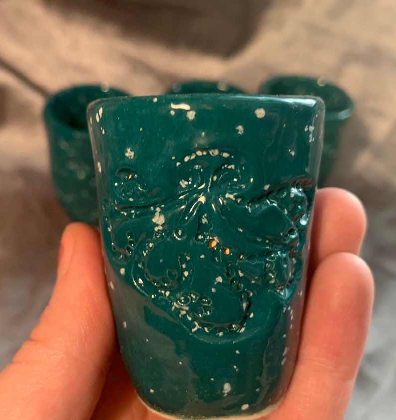 Octopus shot glass set of 2