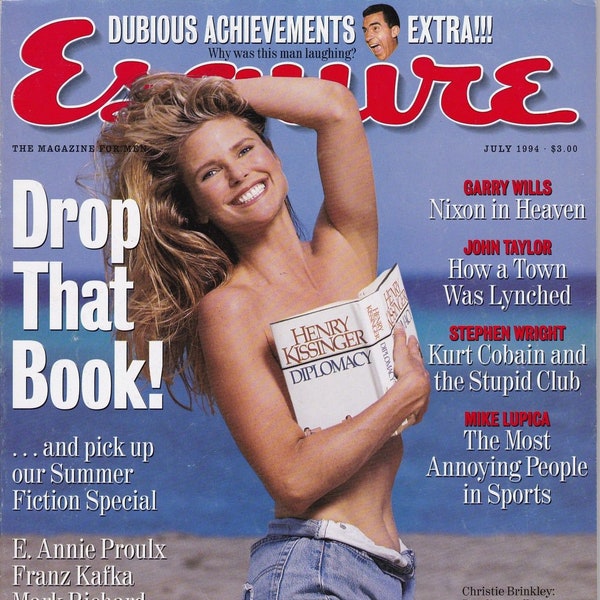 1994 Esquire Vintage Magazin Christie Brinkley Sandra Bullock Kurt Cobain Jeff Beau Bridges Andy Warhol Wildwasser Nixon Kary Mullis 1990S