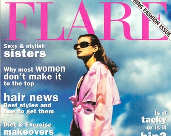 1995 Flare Fashion Magazine Toronto Canada Hair Style Sisters Diet Exercise Makeovers Vintage Ads 1990s