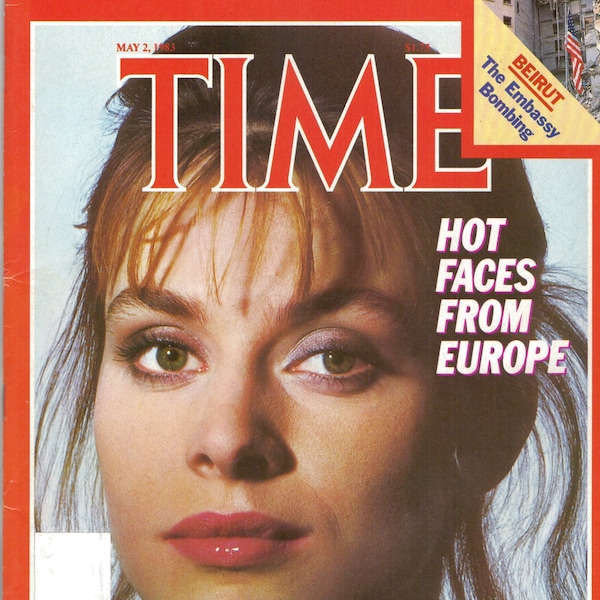1983 Revista Time Nastassia Kinski Isabella Rossellini Joanna Pacula Beirut Hitler Dina Kaminskaya Vintage Impresión Anuncios 40 cumpleaños Regalo 80s