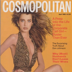 1989 Cosmopolitan Vintage Fashion Magazine Julie Anderson Rob Lowe Corbin Bernsen Carrie Fisher Sarah Ferguson Schizophrenia Pastels 1980s