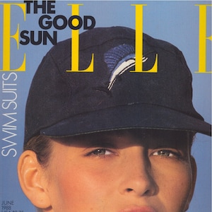1988 Elle Vintage Fashion Magazine June Estelle Lefebure Cindy Crawford Michelle Pfeiffer Andrea Occhipinti Jeff Goldblum Swimsuits 1980s