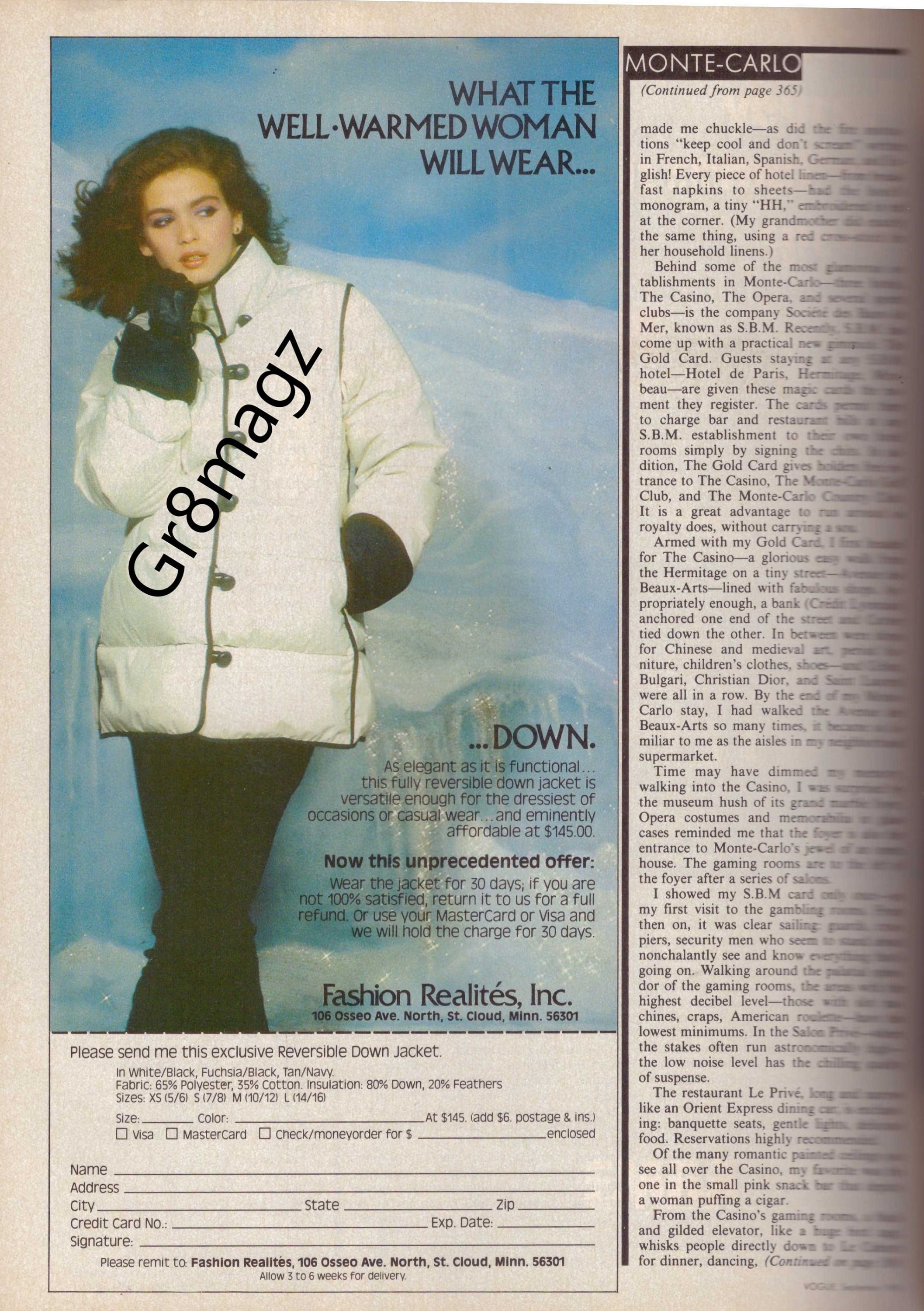 Rare Gia Carangi Vintage Fashion Print Ad Advertisement From Etsy