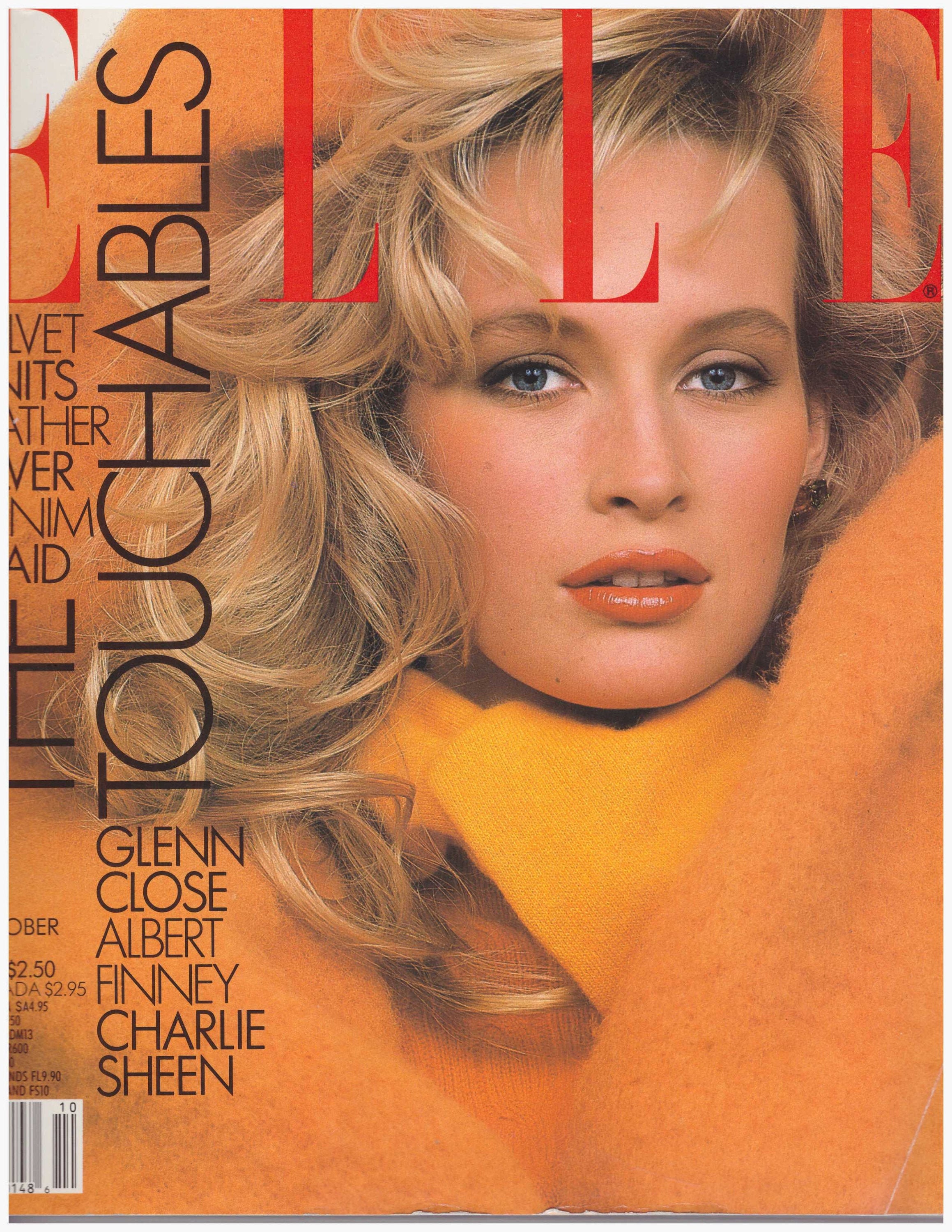 1987 Elle Fashion Magazine Glenn Close Albert Finney Charlie