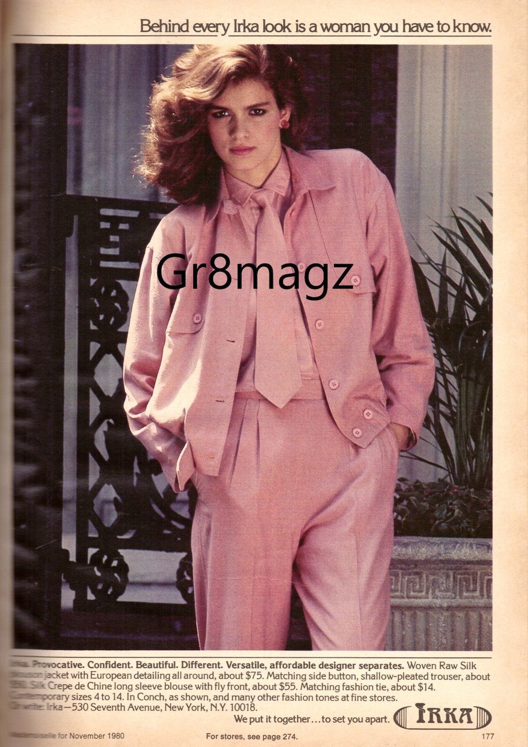 Rare Gia Carangi Vintage Fashion Print Ad Advertisement From ...