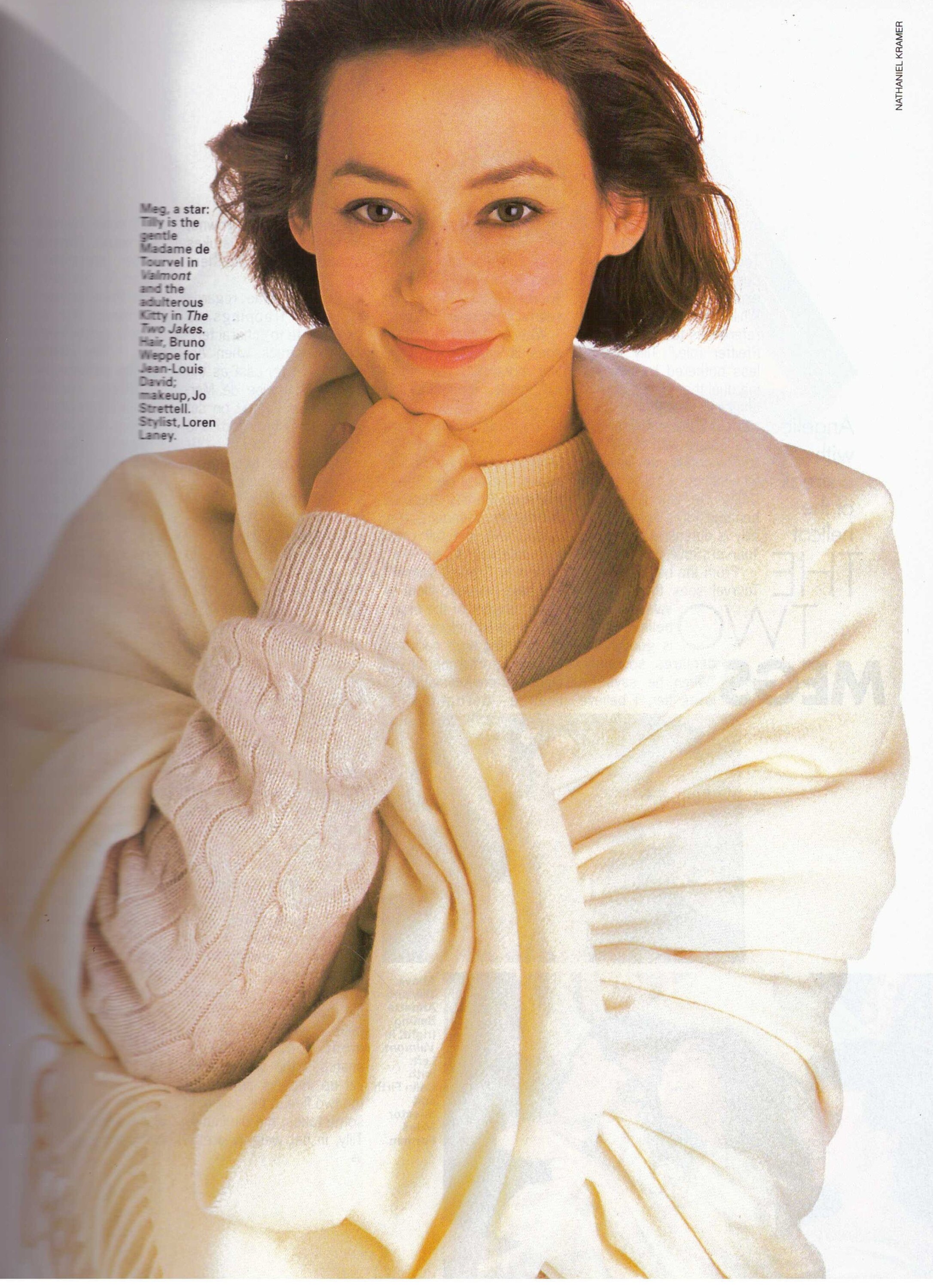 1989 Elle Vintage Fashion Magazine Kara Young Meg Tilly Lena Olin ...