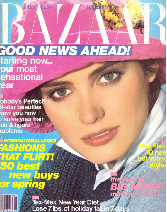 1985 Harper S Bazaar Vintage Magazine Kirsten Allen Susan Etsy