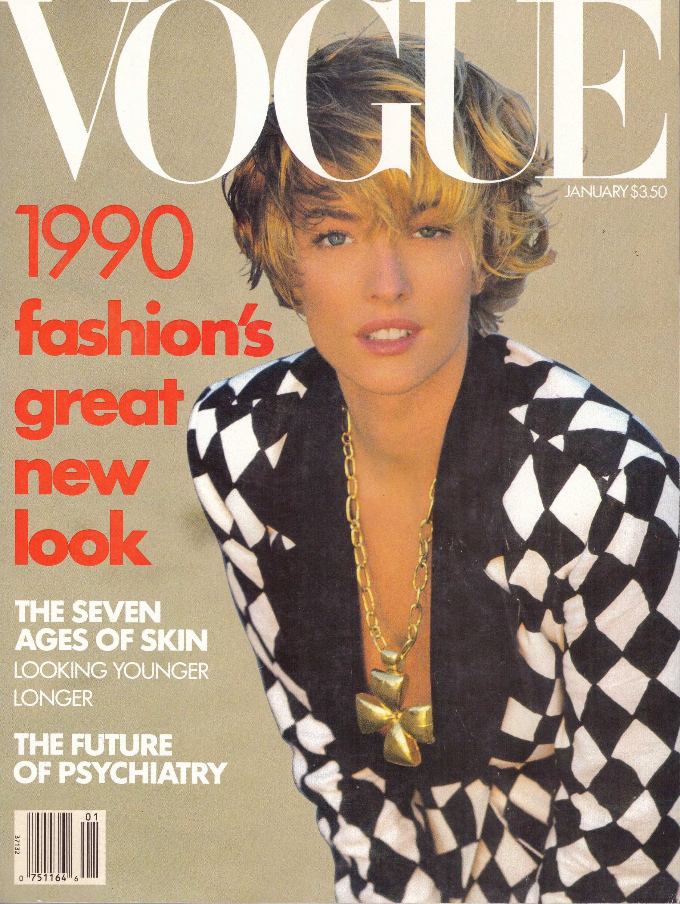 1990年 ヴォーグファッション誌 1月号 タチアナ・パティッツ シンディ