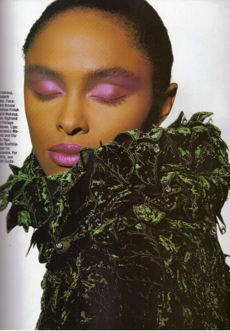 1989 Elle Vintage Fashion Magazine Kara Young Meg Tilly Lena Olin ...