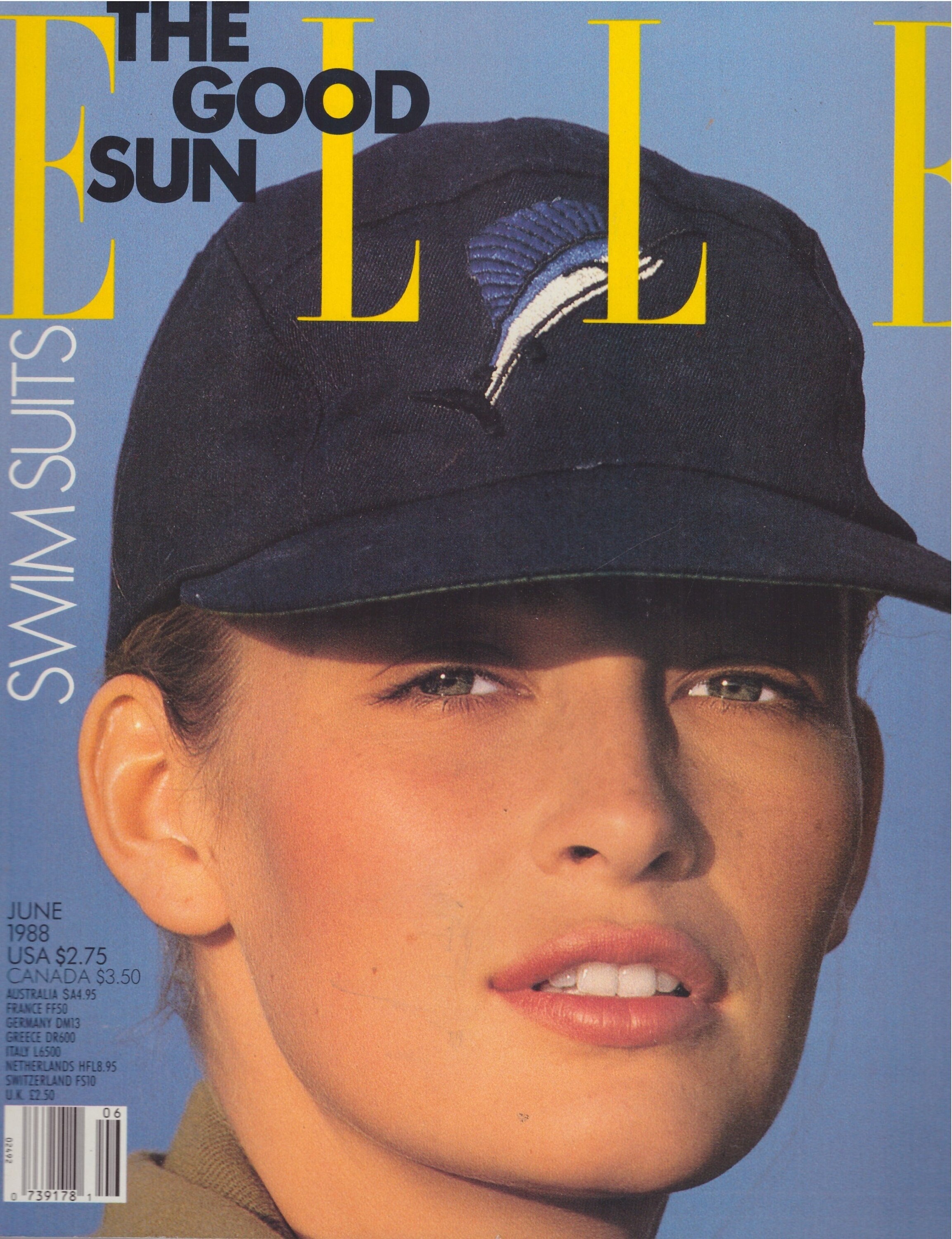 1988 Elle Vintage Fashion Magazine June Estelle Lefebure Cindy