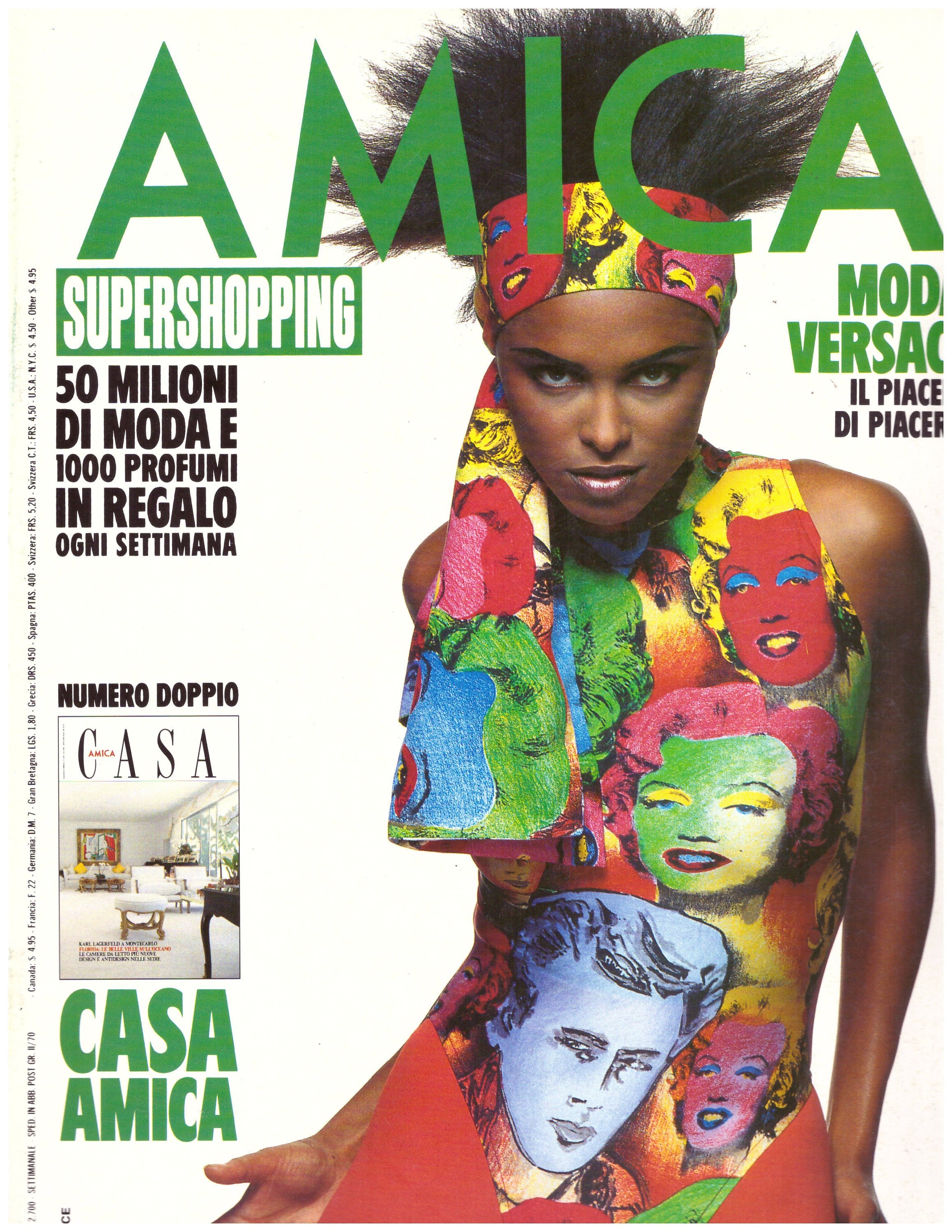 1991 Amica Fashion Magazine Lana Ogilvie Gianni Versace Byblos 