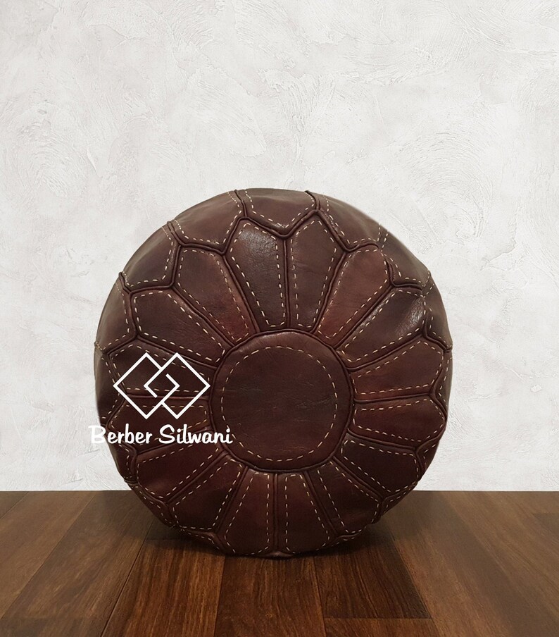 Moroccan Pouf Ottoman Footstool Poof Poufs Moroccan Leather Pouf 31