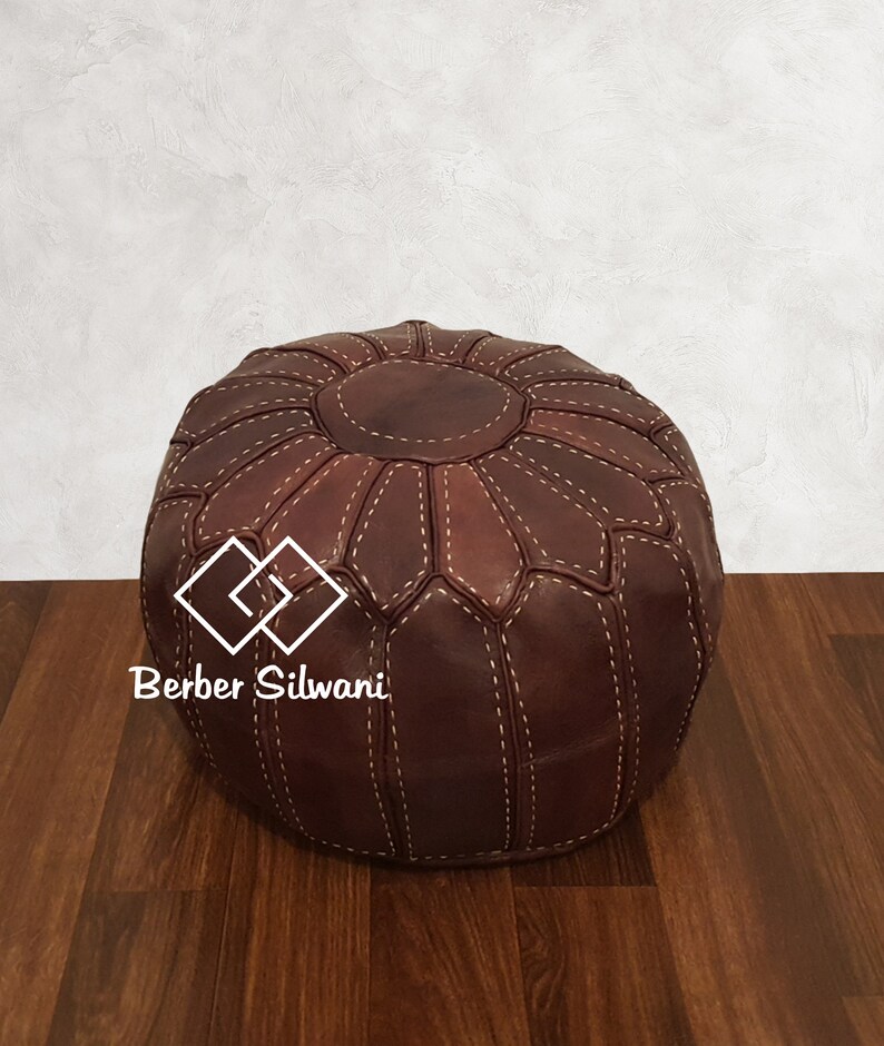 Moroccan Pouf Ottoman Footstool Poof Poufs Moroccan Leather Pouf 31