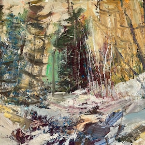 Large original oil painting, vintage landscape by Sydney Berne (1921-2013), framed and signed