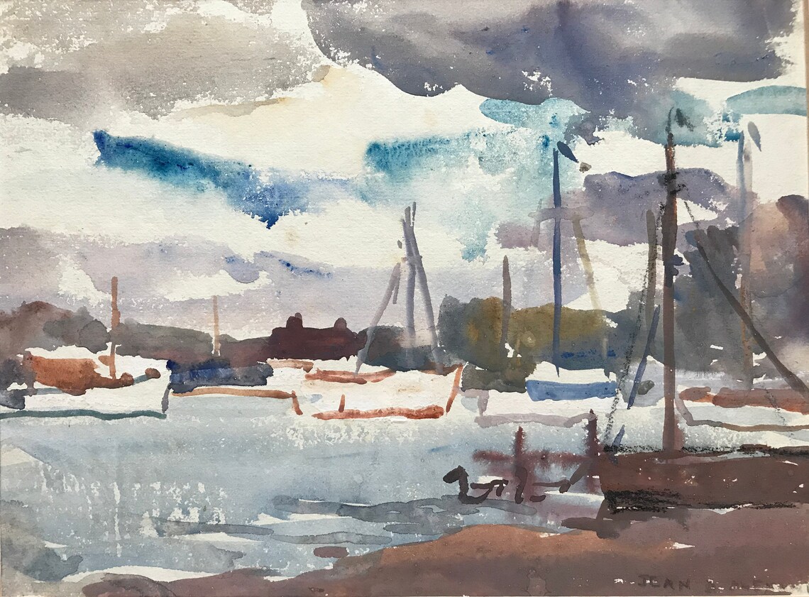 Original vintage painting by Jean D. Alexander 19111994 Etsy