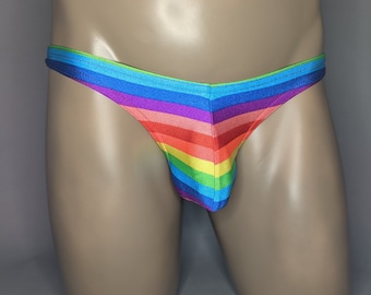 Rainbow Spandex Men's Swimwear - Men's LGBTQ Swimwear