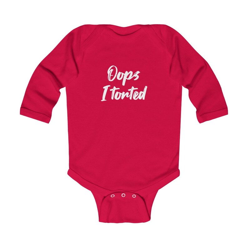Oops I Torted Infant Long Sleeve Bodysuit Funny Attorney Baby Gift