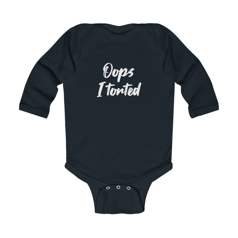 Oops I Torted Infant Long Sleeve Bodysuit Funny Attorney Baby Gift
