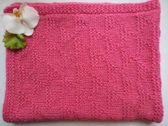 Knitted  Baby Pink Blanket Wool  Yarn