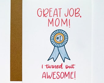 Mother’s Day Cards | Handmade A2 | Best Mom Award | Pandemic Parenting | Mama You’re A Real Gem Floral | Sentimental |  Quirky Quarantine |