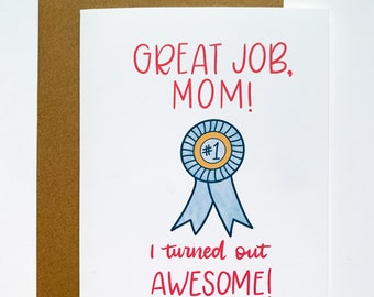 Printable Mother’s Day Cards | Handmade | Best Mom Award | You're the Glue | Pandemic Parenting | A Real Gem | Floral Wreath | Print At Home