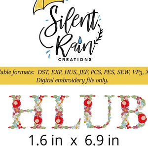 Hmong 5x7 HLUB Floral Embroidery File - Instant Download