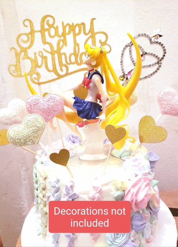Sailor Moon Cake Topper Joyeux Anniversaire Figurine De Etsy