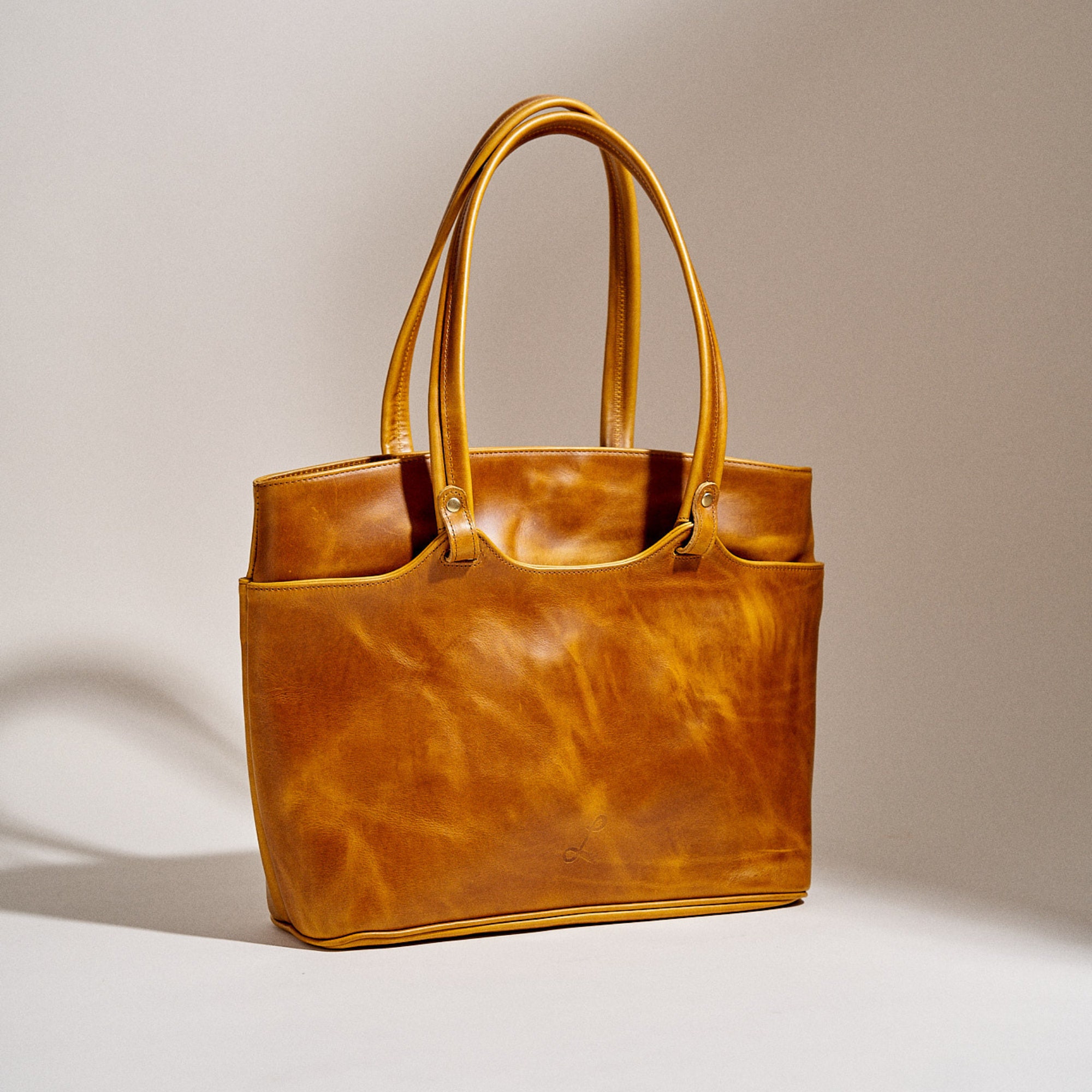 Leather Tote Bag Brown Leather Womens Tote Leather Tote With Pocket