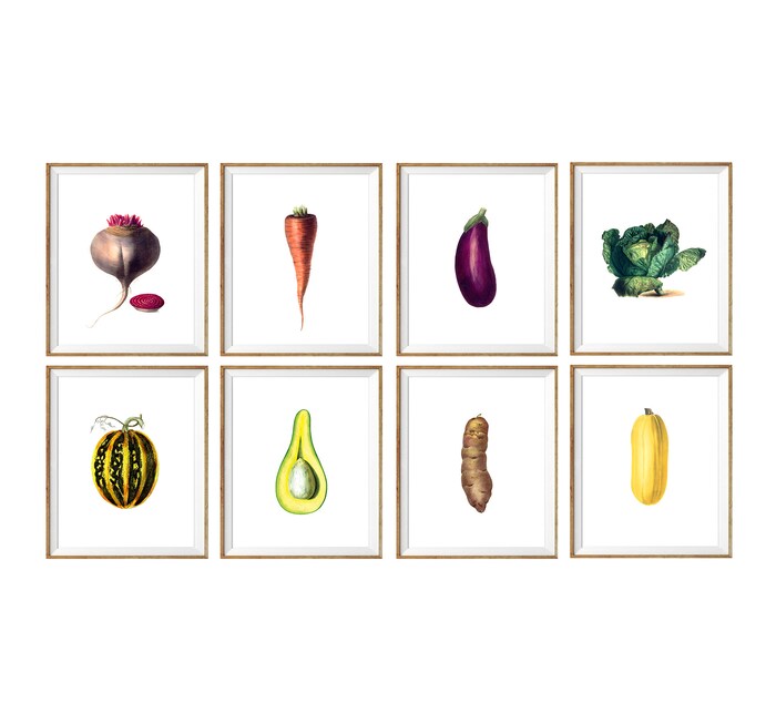 Veggie Print Etsy