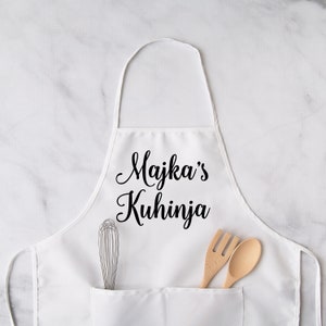 Majka's Kuhinja, Grandma's Mom's Kitchen Bosnian Apron, Mom Gift, Croatian Home Gift, Balkan Home Gift