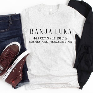 Banja Luka Shirt, Bosnian Gifts, Bosnian Mens T Shirt, Bosnia and Herzogovina