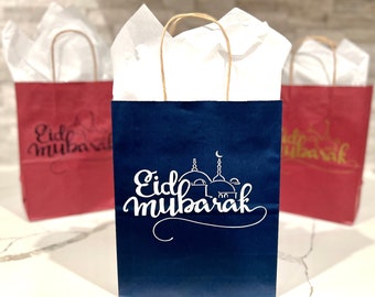 Eid gift bags, Burgundy bag, Navy bag, Black bag, Eid Mubarak favor bag