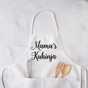 Mama's Kuhinja, Mom's Kitchen Bosnian Apron, Mom Gift, Croatian Home Gift, Balkan Home Gift